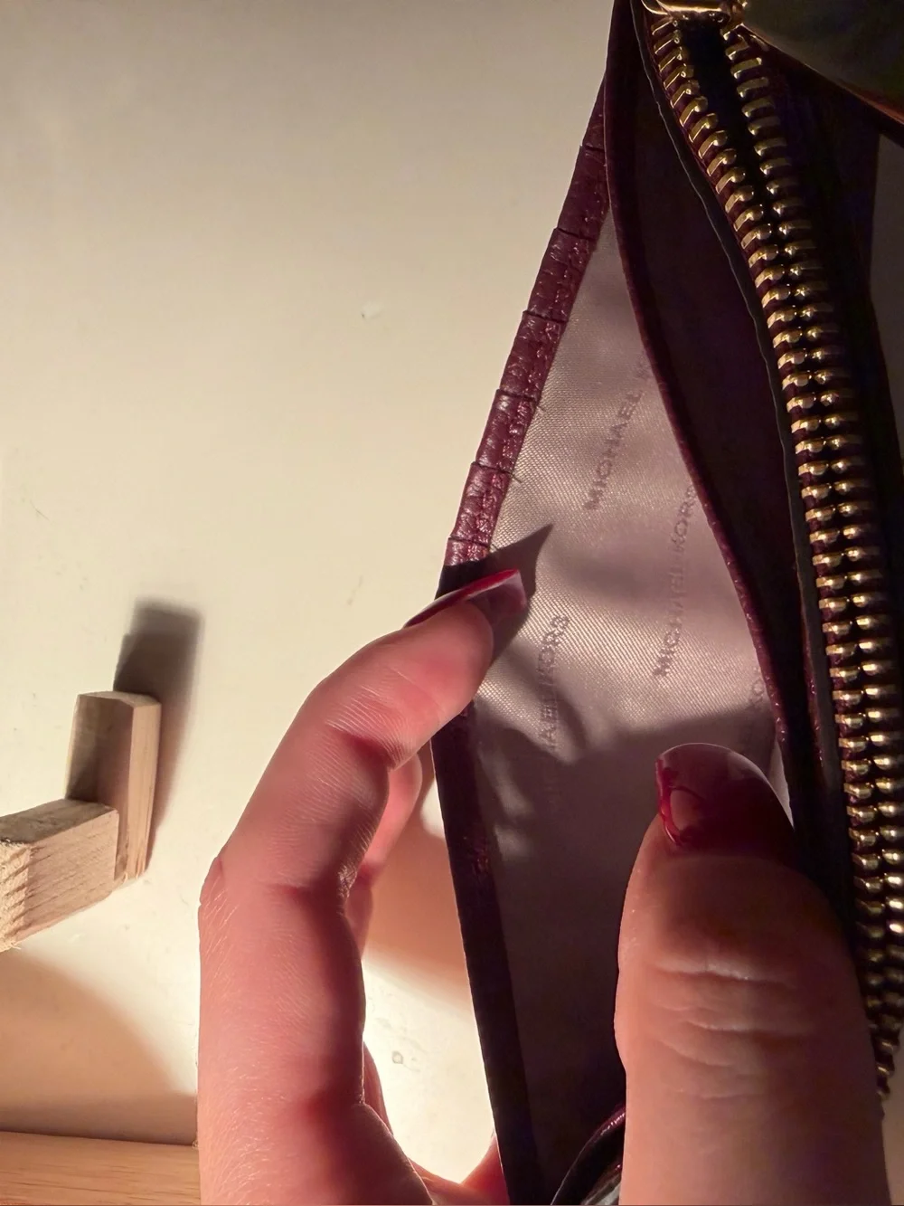 Michael Kors Plum Wallet with Keychain